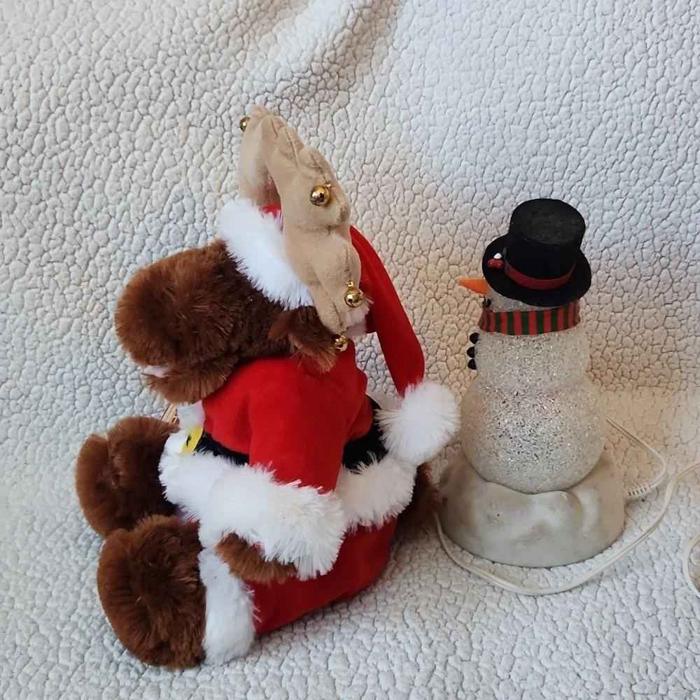 Vintage 90's Avon Chily Sam Light-up Snowman PBC Musical Collection Reindeer